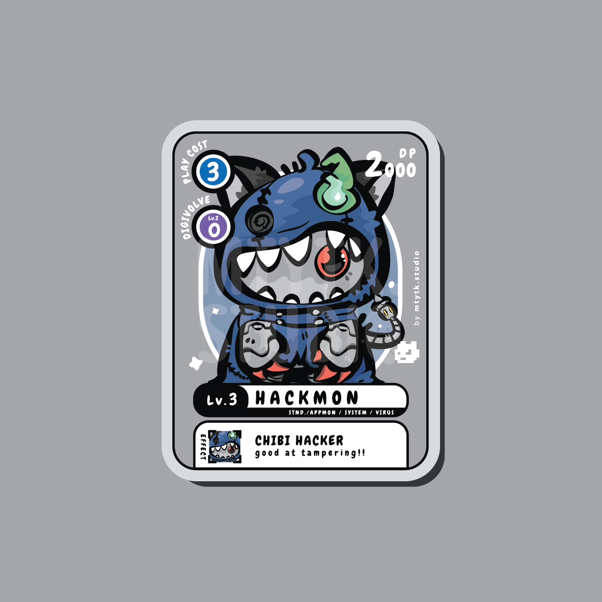 Hackmon Sticker/Keychain