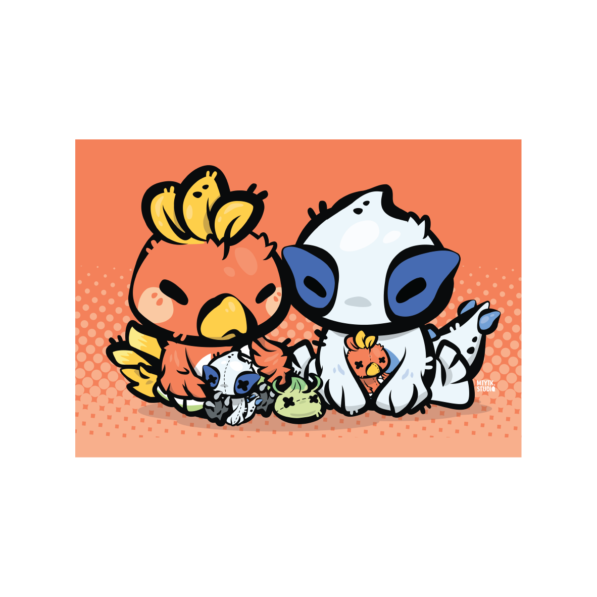 Lugia & Ho-oh Art Print
