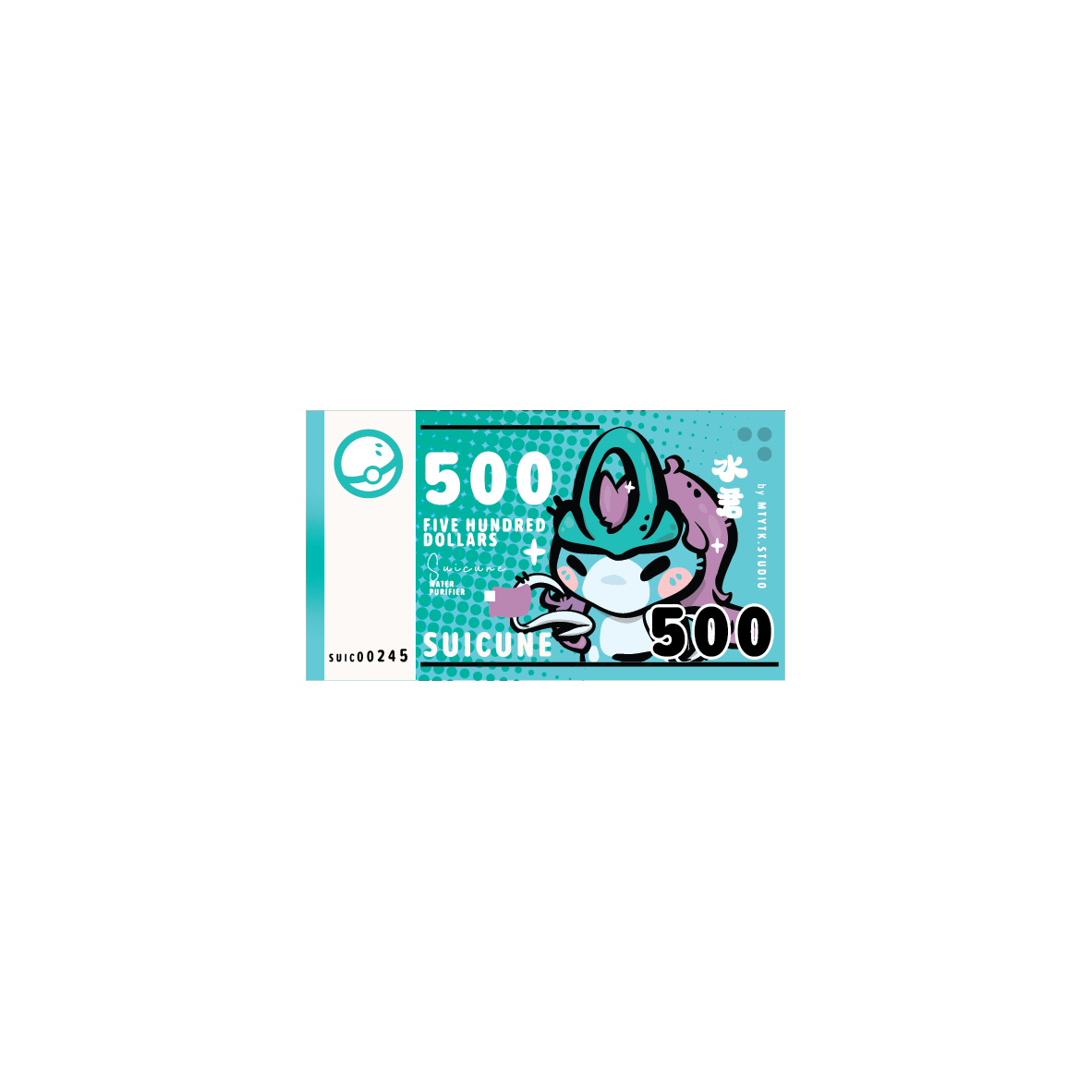 Poke Dollar Note Keychain