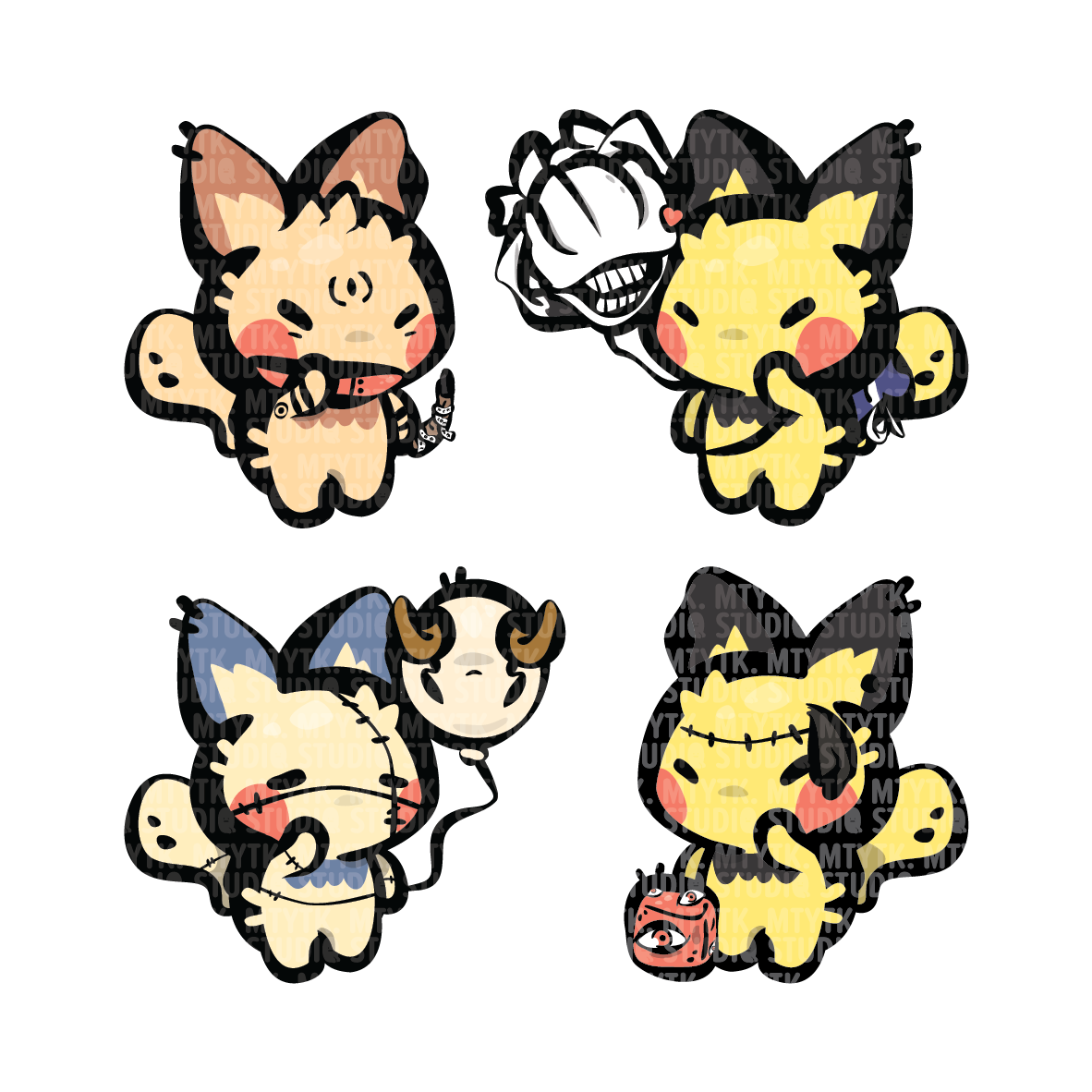 Pichu x JJK Keychain