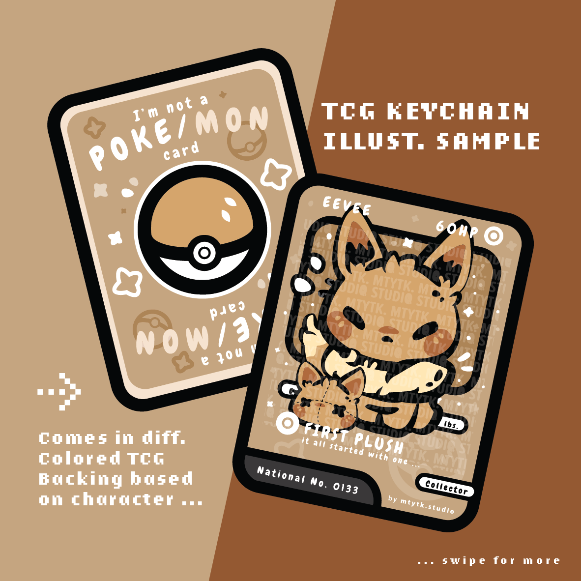 TCG Eeveelution Plush Keychain Blindpack