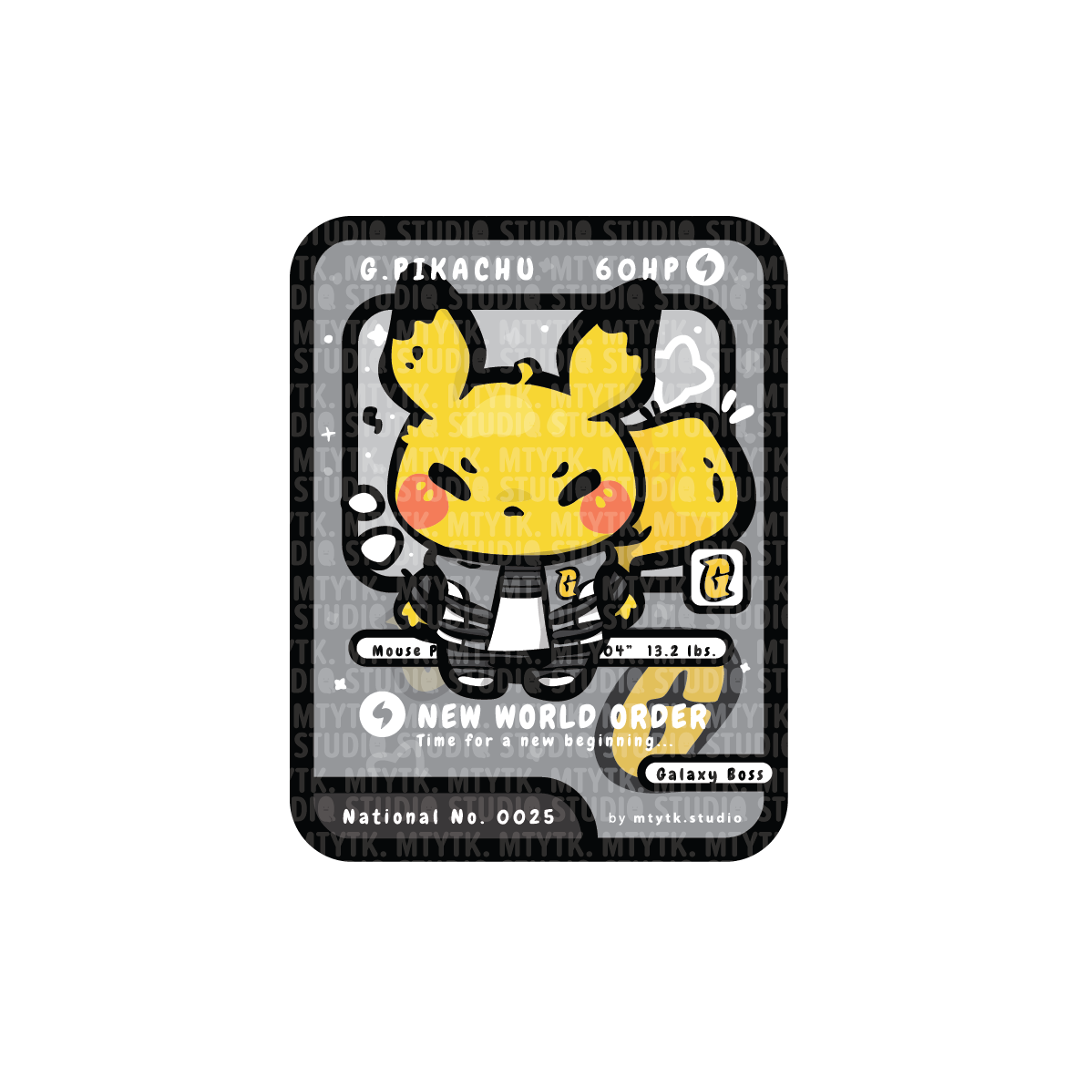 TCG Pretend Boss Pika Sticker