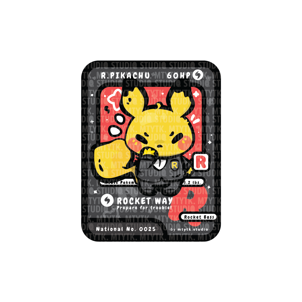 TCG Pretend Boss Pika Sticker