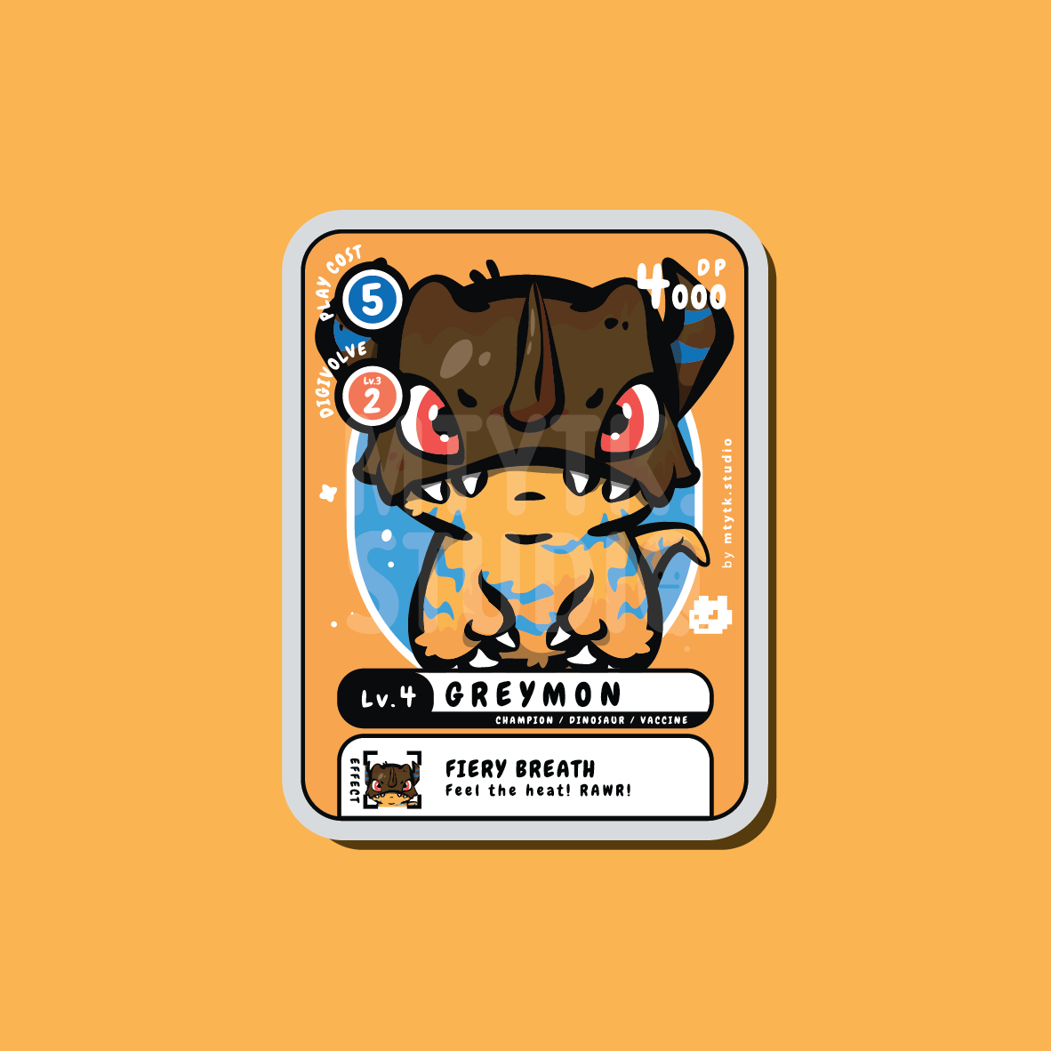 Greymon Sticker/Keychain