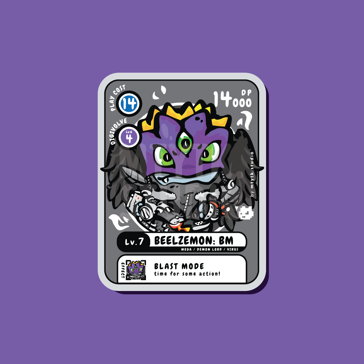 Beelzemon BE Sticker/Keychain