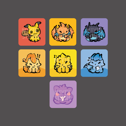 Chibi Monster Individual Key Caps