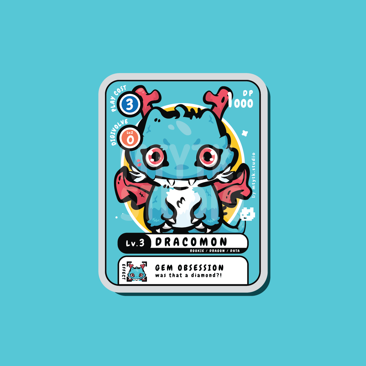 Dracomon Sticker/Keychain