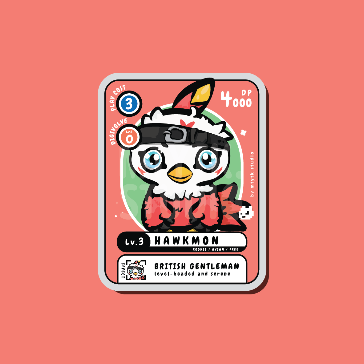 Hawkmon Sticker/Keychain