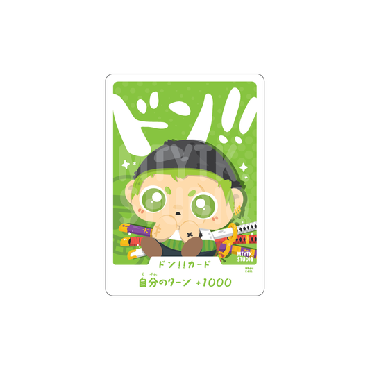 OP001 Green Hair Sticker