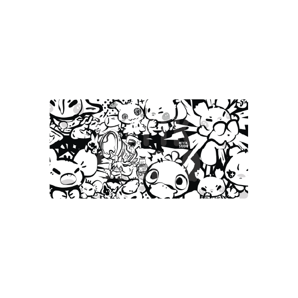 *PREORDER* Desk Mat Black White