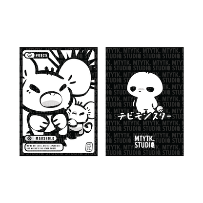 Chibi Monster Card Print Lineart B/W Collection *PREORDER*