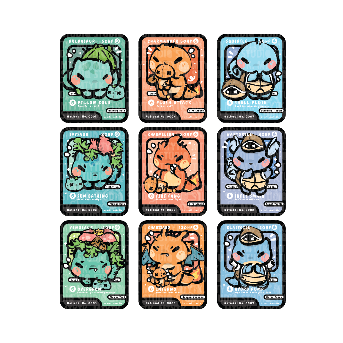 TCG Gen 1 Starter Keychain