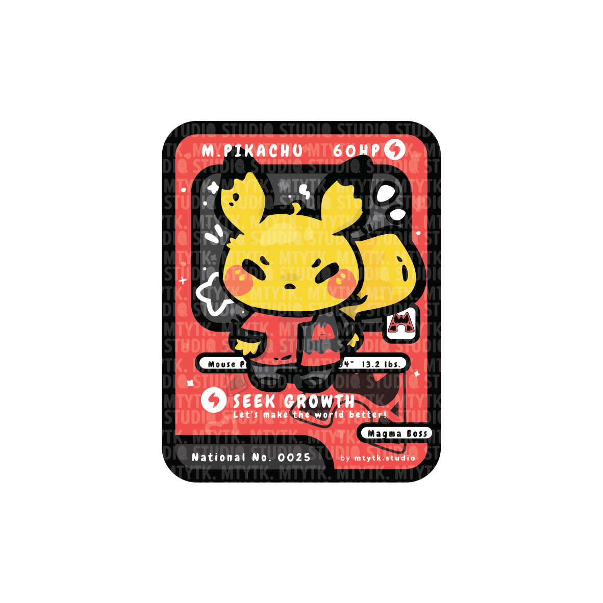 TCG Pretend Boss Pika Sticker